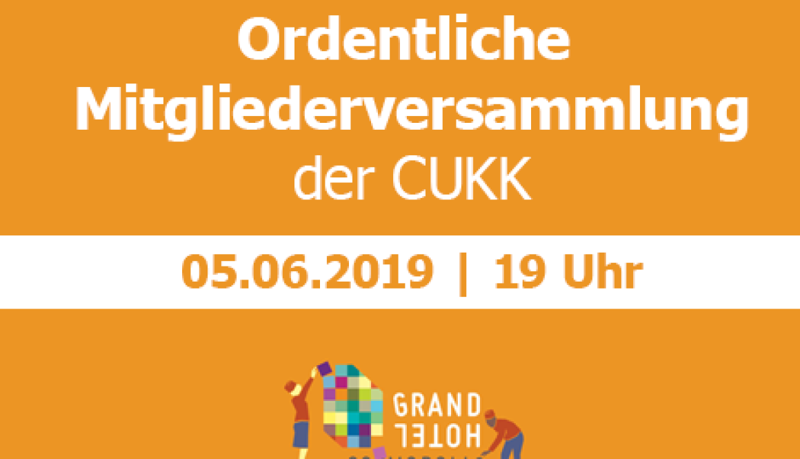 Ordentliche Mitgliederversammlung der Club und Kulturkommission 2019